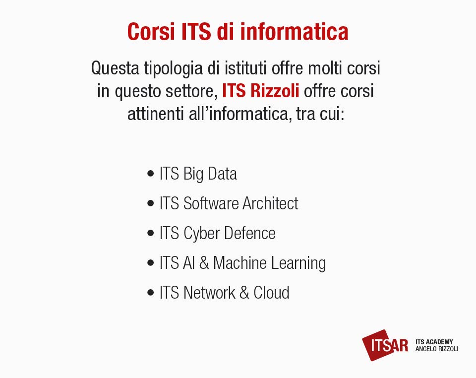 Corsi di informatica in ITS