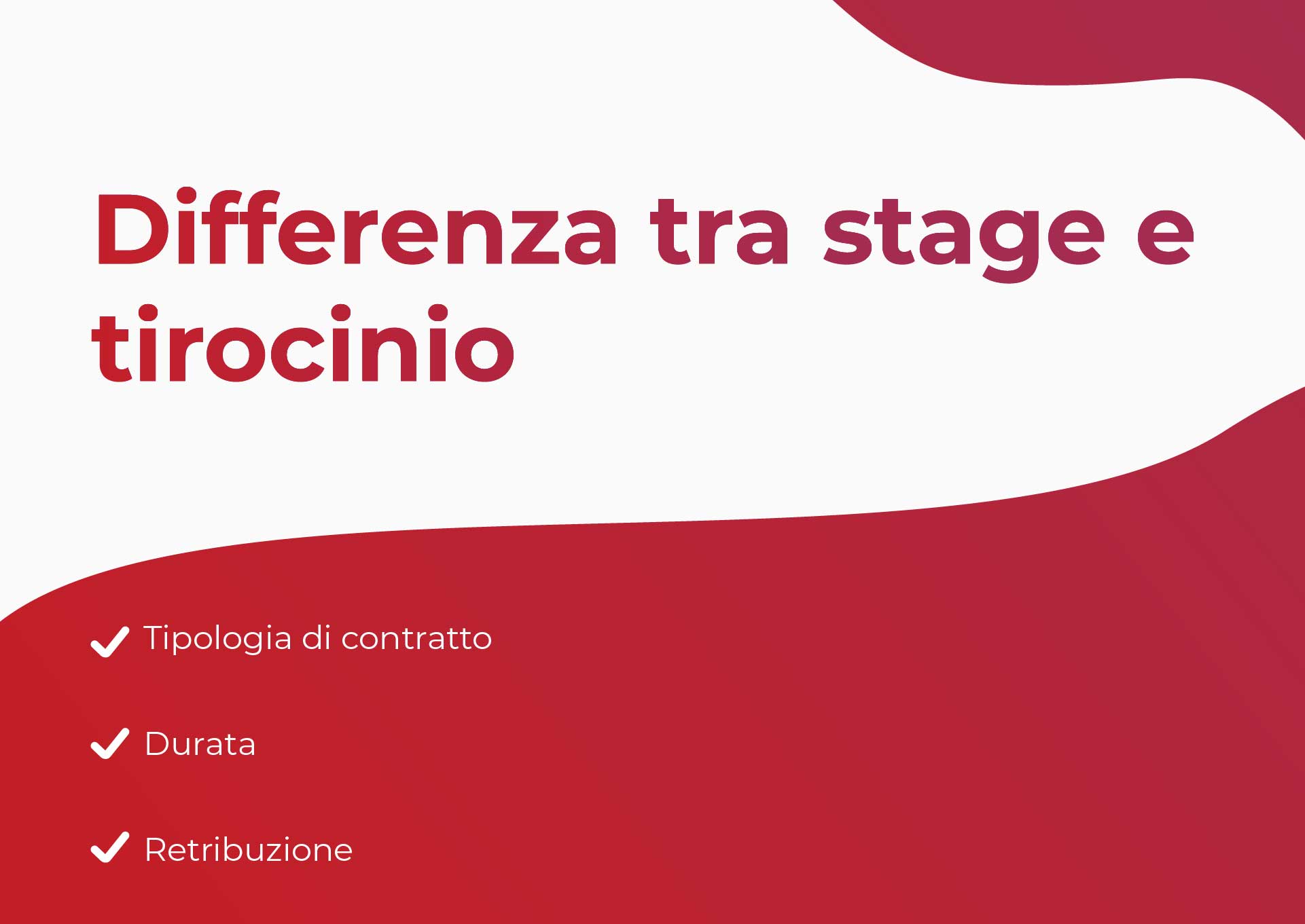 Sommario Differenza tra stage e tirocinio